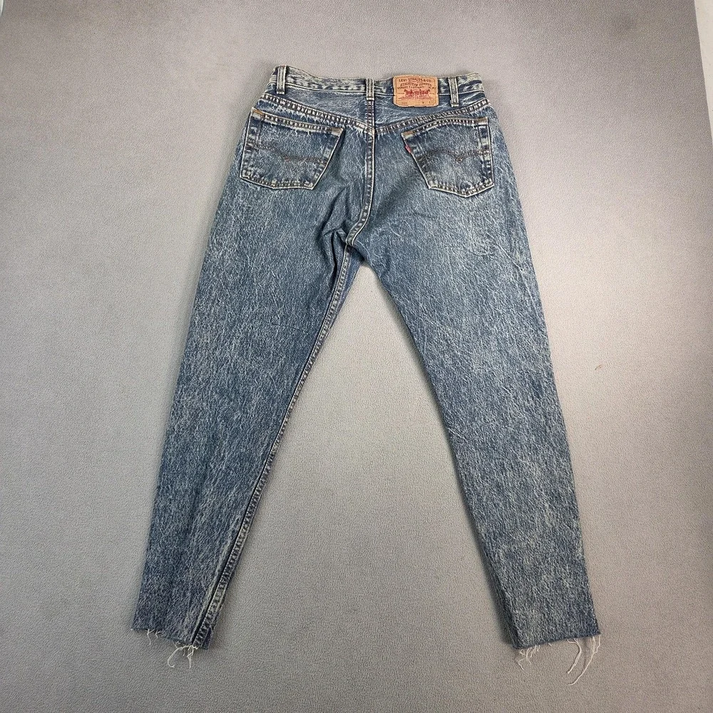 Vintage Levis 501 Jeans Mens Blue Acid‎ Wash Denim Tapered USA 80s Fits 28x26